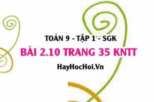 Bài 2.10 trang 35 Toán 9 tập 1 Kết nối tri thức